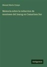 Manuel María Crespo - Memoria sobre la reduccion de monteses del Isarog en Camarines Sur