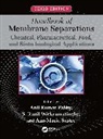 Pabby Anil K., Ana-Maria Sastre, Wickramasinghe S. Ranil - Handbook of Membrane Separations