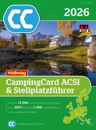 ACSI CampingCard & Stellplatzführer 2026 - Bestehend aus 2 Bänden inkl. ACSI CampingCard Ermässigungskarte