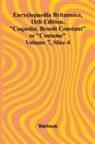Various - Encyclopaedia Britannica, 11th Edition, "Coquelin, Beno t Constant" to "Costume" Volume 7, Slice 4