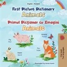 Kidkiddos Books - First Picture Dictionary - Animals (English Romanian Bilingual Children's Book)