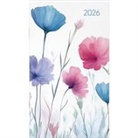 Alpha Edition - Miniplaner Style Blumenwiese 2026 - Taschenkalender 9×15 cm, Weekly-Planer mit 64 Seiten, 1 Woche pro Seite, kompakter Notizkalender mit Jahresübersicht & Zusatzinfos