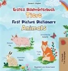 Kidkiddos Books - First Picture Dictionary - Animals (German English Bilingual Children's Book)