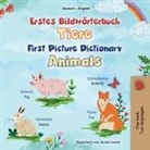 Kidkiddos Books - First Picture Dictionary - Animals (German English Bilingual Children's Book)