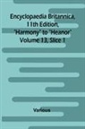 Various - Encyclopaedia Britannica, 11th Edition, "Harmony" to "Heanor" Volume 13, Slice 1