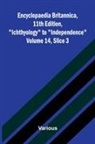 Various - Encyclopaedia Britannica, 11th Edition, "Ichthyology" to "Independence" Volume 14, Slice 3