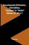 Various - Encyclopaedia Britannica, 11th Edition, "Gyantse" to "Hallel" Volume 12, Slice 7