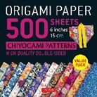Tuttle Publishing - Origami Paper 500 sheets Chiyogami Designs 6 inch 15cm: Instructions for 8 Projects Included