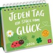 Julia Buck - Postkartenkalender 2026: Jeden Tag ein Stück vom Glück Wochenkalender zum Aufstellen, Tischkalender mit Spiralbindung und 53 Postkarten zum Heraustrennen
