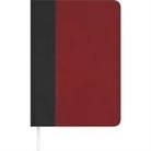 Zettler Buchkalender Premium Fire schwarz-rot A5 2026 - Tageskalender 15 × 21 cm, 1 Tag/1 Seite, Tucson-Einband mit Ziernaht, Monatsregister, 7-22 Uhr Zeiteinteilung, FSC-zertifiziert, viersprachig