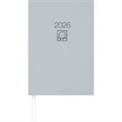Zettler Buchkalender 1T/1S grau Blauer Engel 2026 - Timer 15 × 21 cm, 1 Tag pro Seite, Recyclingpapier, nachhaltig zertifiziert