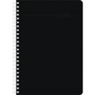 Zettler Wochenplaner Balacron schwarz A5 Ringbuch 2026 - Wochenkalender 15 &times; 21 cm, 1 Woche/2 Seiten, Ringbindung, Zeiteinteilung 7-22 Uhr, viersprachig, FSC-zertifiziert, robuster Balacron-Einband