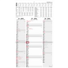 Zettler 3-Monatskalender Streifenplaner 2026 - Wandkalender 33 × 59 cm, 3 Monate pro Blatt mit Datumsschieber, Monatsübersicht Dez. 2025-Jan. 2027, Feiertage & Ferien, Länderkürzel 16 Länder, FSC