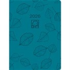 Zettler Taschenkalender 1T/1S türkis Blauer Engel 2026 - Timer 10 × 14 cm, 1 Tag pro Seite, Recyclingpapier, nachhaltig zertifiziert