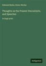 Edmund Burke, Henry Morley - Thoughts on the Present Discontents, and Speeches