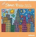 James Rizzi - teNeues - James Rizzi 2026 - Kunst-Wandkalender 30x30 cm (30x60 cm geöffnet) | Broschürenkalender mit farbenfrohen Pop-Art-Motiven