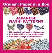 Tuttle Studio - Origami Paper in a Box - Japanese Washi Patterns - 200 Sheets of Tuttle Origami Paper: 6x6 Inch Origami Paper Printed with 12 Different Patterns: 32-page Instructional Book of 10 Projects