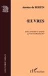 Antoine De Bertin - OEUVRES
