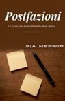 Ria Menson - Postfazioni