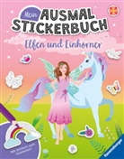 Carolin Liepins - Mein Ausmalstickerbuch - Elfen und Einhörner