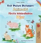 Kidkiddos Books - First Picture Dictionary - Animals (English Swedish Bilingual Children's Book)