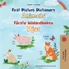 Kidkiddos Books - First Picture Dictionary - Animals (English Swedish Bilingual Children's Book)