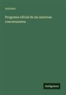 Anónimo - Programa oficial de las materias concernientes