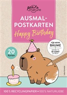 Good Life Books, Good Life Books - Ausmal-Postkarten Happy Birthday
