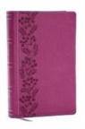 Thomas Nelson - NKJV Personal Size Large Print Bible with 43,000 Cross References, Pink Leathersoft, Red Letter, Comfort Print