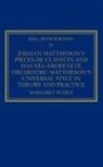 Margaret Seares, Seares Margaret - Johann Mattheson's Pieces de Clavecin and das Neu-Eroffnete Orchestre