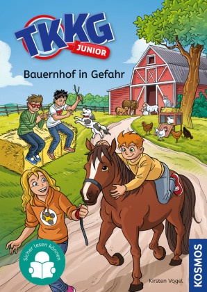 Kirsten Vogel,  COMICON S.L./ Beroy + San Julian, COMICON S.L./ Beroy + San Julian - TKKG Junior, 6, Bauernhof in Gefahr - Ein spannender Kinderkrimi mit TKKG Junior für echte Detektive - Sicher lesen können - für Kinder ab 7 Jahren