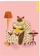 myNOTES Papeterie: Notizheft Katzen regieren die Welt - Lesekatze