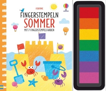 Fiona Watt, Candice Whatmore - Fingerstempeln: Sommer - mit 7 kräftigen Stempelfarben - es darf direkt ins Buch gestempelt werden - für Kinder ab 6 Jahren