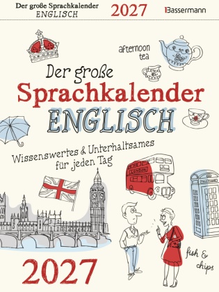 Birgit Adam - Der große Sprachkalender Englisch 2027 Wissenswertes und Unterhaltsames für jeden Tag - Der beliebte Abreißkalender zum Englisch lernen