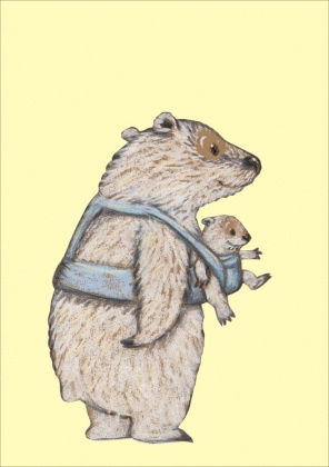 Kathrin Schärer - Eisbärin Postkarte VE 10 Postkarten, nur in Verkaufseinheit von 10 Stück