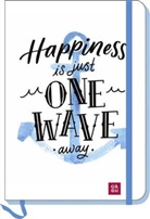 Groh Verlag - Notizbuch Happiness is just one wave away