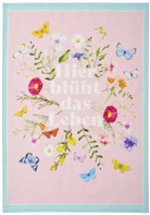 Groh Verlag - Blütenträume Geschirrtuch "Hier blüht das Leben" 50 x 70 cm