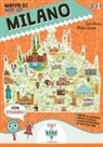 Mattia Cerato, Sara Dania - Mappa di Milano illustrata. Ediz. italiana e inglese. Con adesivi