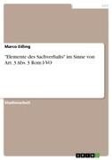 Marco Eissing - "Elemente des Sachverhalts" im Sinne von Art. 3 Abs. 3 Rom I-VO
