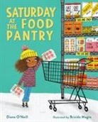 Diane O'Neill, Brizida Magro - Saturday at the Food Pantry