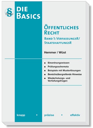 Michael Grieger, Karl-Edmund Hemmer, Hans Kudlich, Hans u a Kudlich, Martin Mielke, … - Die Basics Öffentliches Recht I - Verfassungsrecht, Staatshaftungsrecht knapp - präzise -effektiv