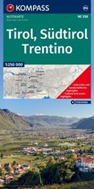 KOMPASS Autokarte Tirol, S&uuml;dtirol, Trentino/Tirolo, Alto Adige, Trentino 1:250.000