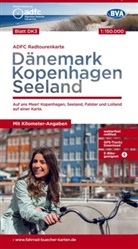 BVA ADFC Radtourenkarte D&auml;nemark, Kopenhagen, Seeland 1:150.000