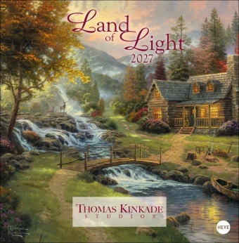 Thomas Kinkade - Thomas Kinkade: Land of Light Broschurkalender 2027 Kunstvoller Wandkalender mit idyllischen Gemälden. Einzigartiger Kunstkalender mit Bildern von Thomas Kinkade . 29,5 x 30 cm, ausgeklappt 29,5 x 60 cm