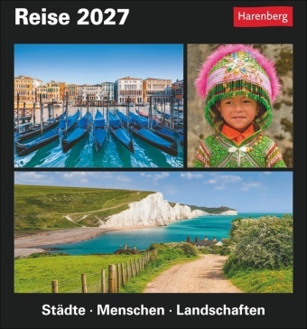 Bernd Biege, Martina Schnober-Sen - Reise Tagesabreißkalender 2027 - Kulturkalender - Städte, Menschen, Landschaften Kalender für jeden Tag mit faszinierenden Bildern fremder Kulturen, rätselhaften Bräuchen und beeindruckenden Orten aus aller Welt. Tischkalender 2027