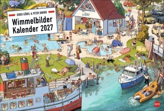 Doro Göbel, Peter Knorr - Göbel & Knorr Wimmelbilder Edition Kalender 2027 Großer Wandkalender mit 12 spannenden Wimmelbildern zum Entdecken. Göbel & Knorr Kalender mit Suchbildern für Groß und Klein.