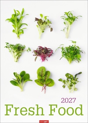 Fresh Food Kalender 2027 Großer Wandkalender mit 12 eleganten Lifestyle-Fotos für die Küche. Stylische Food-Fotografie Kalender 2027. 49 x 68 cm Hochformat.