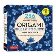 . Tuttle Studio - Origami Blue & White Shibori Paper Pack Book 256 Double-Sided Folding Sheets (Includes Instructions for 8 Models)