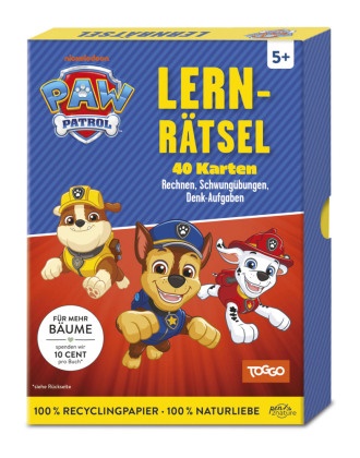 pen2nature - PAW Patrol Lernspaß 40 Karten Rechnen, Schwungübungen, Denkaufgaben. Vorschulübungen für Kinder ab 5 Jahren.