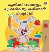 Shelley Admont, Kidkiddos Books - I Love to Eat Fruits and Vegetables (Malayalam Children's Book)
